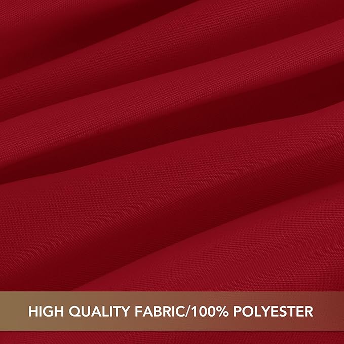 sancua Red Tablecloths for 6 Foot Rectangle Tables, 8 Pack - Washable Polyester Fabric Table Cloth for Wedding Christmas Party, Birthday, Banquet Reception, 54x108 Inch