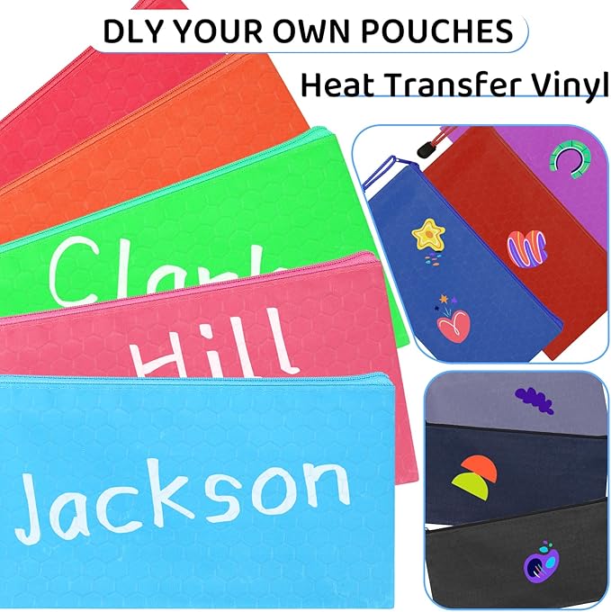 48pcs Pencil Pouch Bulk, Zipper Pouches, Waterproof Pencil Bags, Small Organizing Bags in 12 Colors for Classroom, Office Supplies Storage, and Travel Accessories
