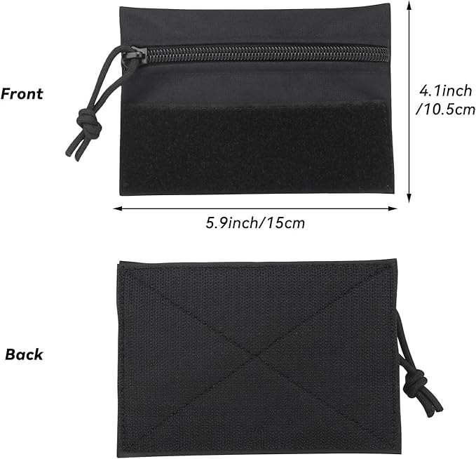 Qavctw Tactical Admin Pouch Bag with Hook and Loop Tool Storage Bag Snack Pouch Candy Bag Hanging Pouches Backpack Accessory Pouch