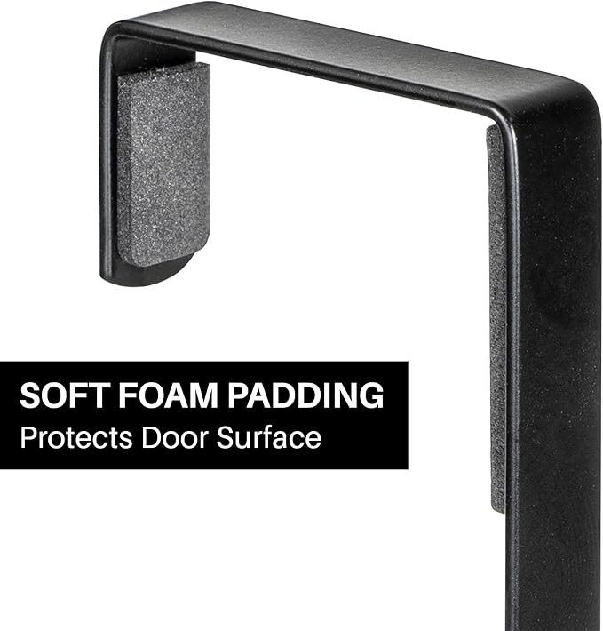LYNK Professional® Home™ Over the Door Hooks - 36 Hook – Over the Door Coat Rack - Over the Door Hanger - Hanging Towels or Clothes - Bathroom, Bedroom, Laundry Room - Lifetime Ltd. Warranty, Black