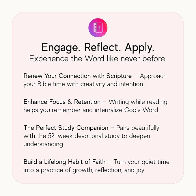 Official Spiral Bible® The Bible in a Year | 52 Week Guided Bible Study & Daily Reading Plan | Spiritual Companion & Journal for Adults & Teens | 8.5" x 11" Notebook