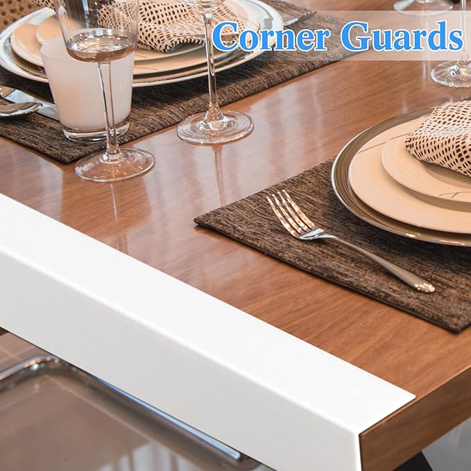 Sasylvia 20 Pcs 2-3/8 x 48 Inches Wall Corner Protector Guards, Prevent Scratches and Scuffs, White Vinyl Corner Trim Molding, Easy to Install & Clean for Door, Countertop, Furniture, and Cabinet Protection
