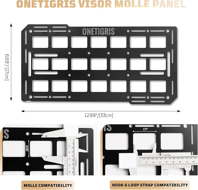 OneTigris Rigid Car Sun Visor Organizer, Fiberglass MOLLE Visor Panel – Tactical Overhead EDC Storage for Truck, SUV, Jeep & Emergency Gear