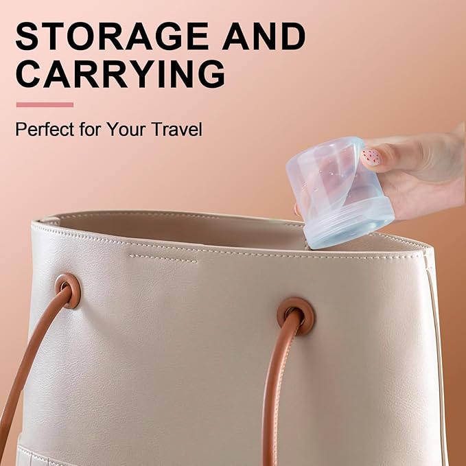 TSA Approved Wide Mouth Travel Size Containers, PP Clear Leak Proof Travel Plastic Jars with Lids for Creams Lotion Cosmetic, Jewelry Beads, Sample, Small Items Storage (1.7 oz, 4 Pcs)