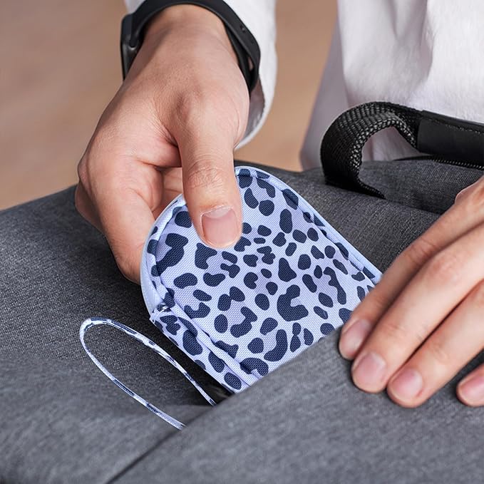 Electronics Organizer Travel Case, Cable Organizer Travel Essentials Tech Pouch,Suitable for Charger, Cable, Phone，Flash Drive,Leopard print