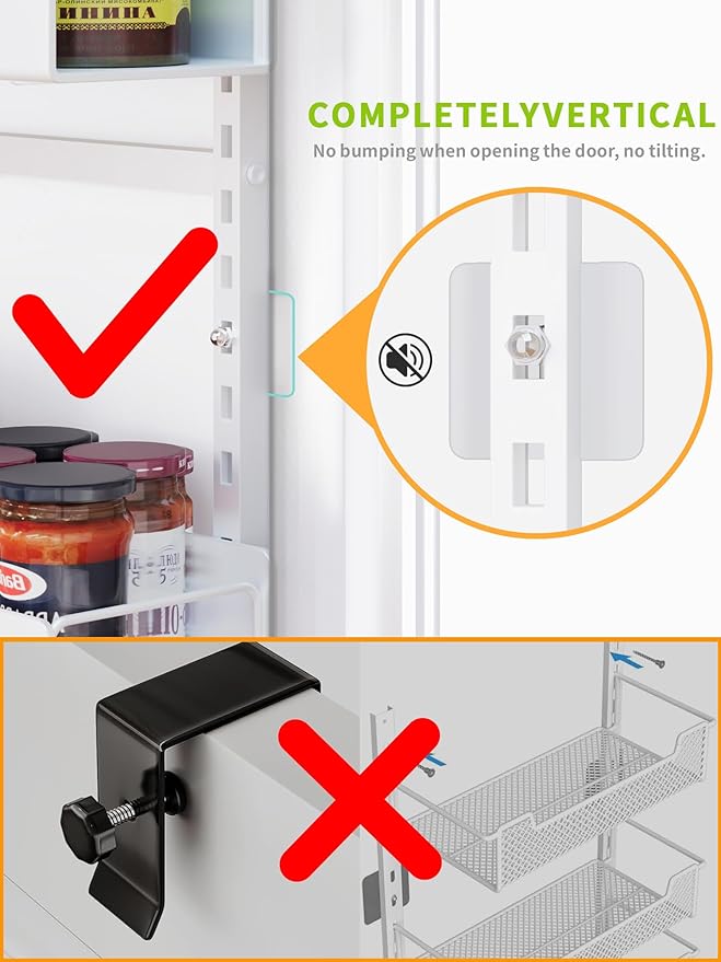 Over The Door Pantry Organizer, 9-Tier Pantry Organization and Storage, Hanging Door Spice Rack Shelves, Home & Kitchen Organization, Laundry & Bathroom Essentials, White