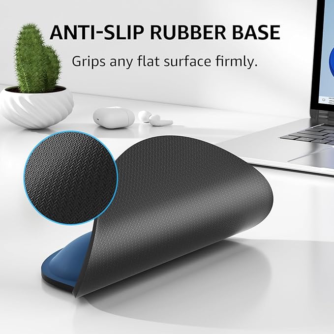 KTRIO Ergonomic Keyboard Wrist Rest and Mouse Pad with Wrist Rest Set, Memory Foam Wrist Support for Typing, Gaming, Office and Home Use, Pale Pink, Navy Blue