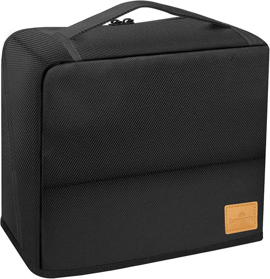 Lermende Travel Toiletry Bag for Men: Makeup Bag Toiletry Bag, Wide-open Pouch Purse Travel Essentials Toiletries Accessories Brushes (Black)