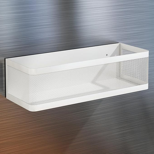 1 Magnetic Spice Rack For Refrigerator Hanging Shelf Wall Mount Kitchen Gadgets Shelves Magnet Organization (White, 13.8''L*5.1''W*3.9''H)