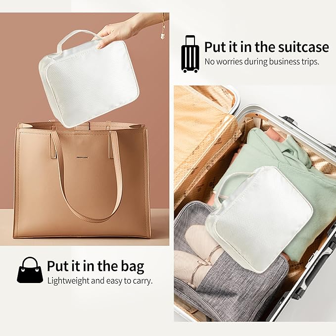 Travel Jewelry Organizer Case with Multiple Clear Zipper Pockets - Ring Binder Style Storage Bag for Necklaces, Earrings, Rings, Bracelets, Ideal for Gifts & Travel(beige)