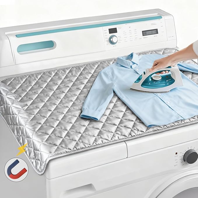 Sukh 1Pcs Magnetic Ironing Mat Blanket - Foldable Ironing Mat Portable Board for Clothes Heat Resistant Portable Double-Sided Use Travel Office Student Dormitory