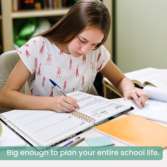 Academic Planner 2026-2027, Weekly and Monthly Calendar Book, July 2026 – June 2027, Hardcover Planner with Tabs, Perfect for Teachers, Students, Women & Men, A4 (8.5" x 11") - Crane