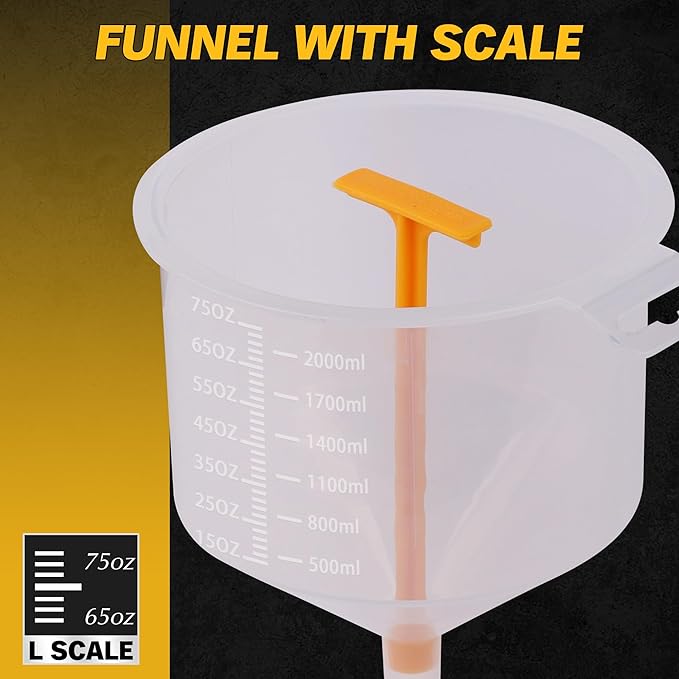 ELEAD No-Spill Coolant Funnel Kit - 19-Piece Radiator Funnel burping kit, coolant Bleeder kit, Extra Funnels and Adapters for Universal Vehicle