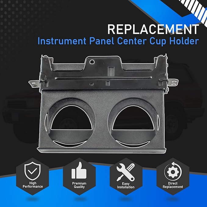Instrument Panel Center Cup Holder Compatible with 1989-1995 Toyota 4runner Hilux Pickup Dash Mounted Dual Pull Out Replaces 55620-89103 55620 89103 5562089103