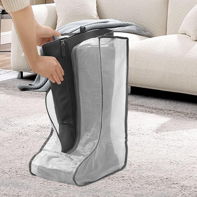 4 Pcs Boot Storage Bag, Portable Waterproof and Dustproof Boot Bags for Cowboy Boots (2*High + 2*Short)