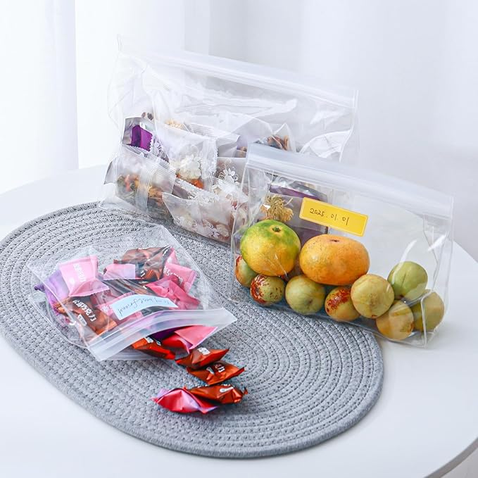 30 Pack Clear Makeup Bag Organizer Cosmetic Zipper Pouch TSA Approved Small Travel Pouches for Toiletries Transparent EVA Reusable Water-resistant Plastic Clear Gift Bags Bulk, 8.7” x 7” x 2.2”