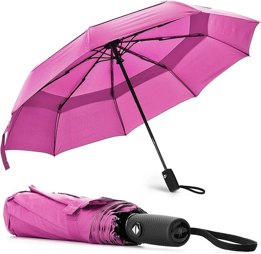 Mr. Pen- Windproof Travel Umbrella, Small Water-Resistant Automatic Folding Umbrella for Rain and Sun, Light, Compact and Portable for Women & Men, Fits Car & Backpack