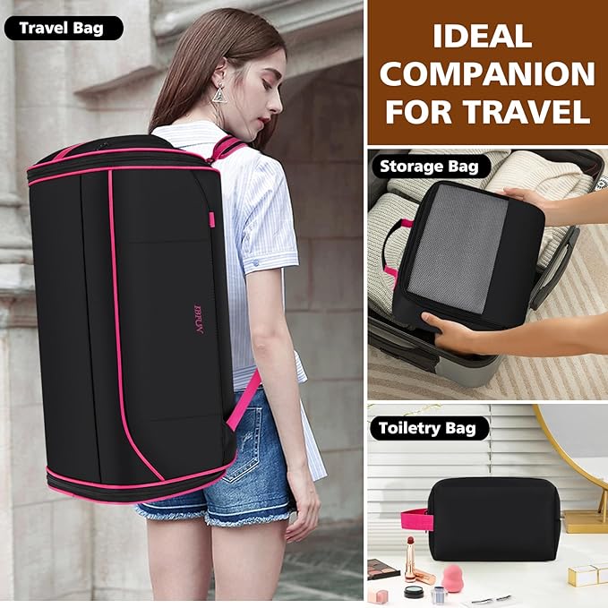 Convertible Garment Duffel Bags for Travel, 4-in-1 Carry on Duffle Bag for Women with Backpack Straps & Waterproof Shoe Pocket, Hanging Suit Dress Weekender Bag for Business, Wedding, 3pcs