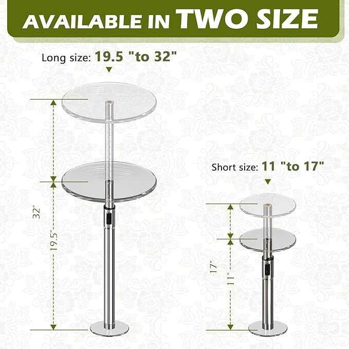 Hazztoll Adjustable Plant Risers, 2 Set Rise Plant Risers for Pots Outdoor, Metal Lift Insert for Tall Taper Flower Pots (6" 8" 10" Base or Top)