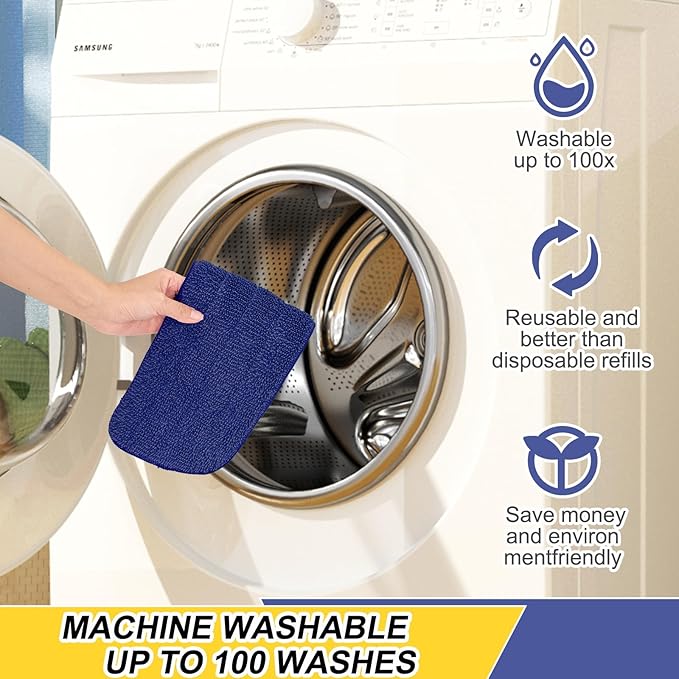 16.5 inch Reusable Mop Pads Microfiber Spray Mop Replacement Heads for Wet/Dry Mops Compatible with Bona Floor Care System (5 Pack)