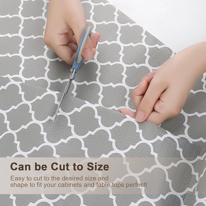 OcePor Non-Adhesive Drawer and Shelf Liner 12IN x 30FT，Non Slip Cabinet and Cupboard Liner, Kitchen Cabinet Liners for Shelves, Waterproof Drawer Shelf Liners for Cabinets/Bathroom Cupboard