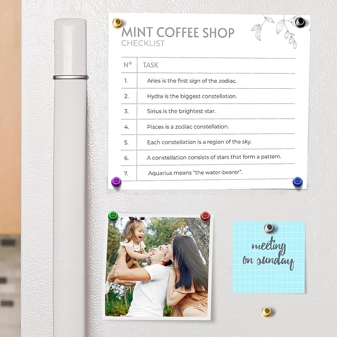 Magnetic Push Pins, Small Cute Fridge Magnets, Gold Strong Magnets for Whiteboard, Magnetic Clips for Refrigerator, Locker, Office Accessories, Kitchen Accessories, Pack of 120