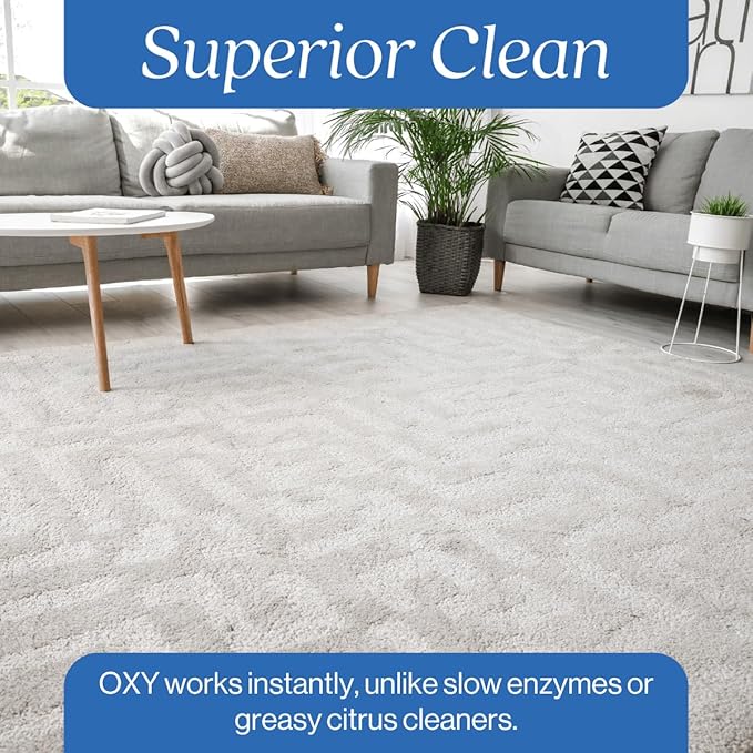 Oxy Pet Carpet Cleaner Spray | Pet Stain Remover for Pet Urine, Cat Pee, Dog Poop | Deep Spot Treating Action on Carpeting, Upholstery, Laundry, Pet Beds & More (160 Fl Oz)
