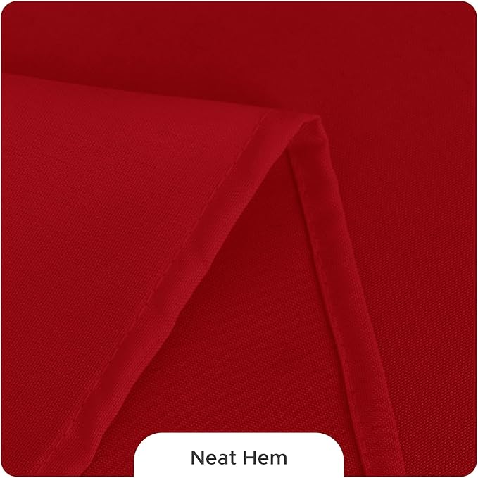 Fitable 8 Pack Rectangle Tablecloths: Stain Resistant Wrinkle Free Circle Table Clothes, Washable Reusable Polyester Table Covers for Wedding Party Birthday Banquet Reception(Red, 60x102 Inch)