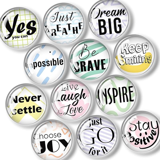 FINDMAG 12 Pcs Fridge Magnets, Refrigerator Magnets Cute, Fun Magnet Decorative for Whiteboard, Picture, Inspirational Fridge Magnet for Kitchen, Locker Magnets for Office, Cubicle, Map
