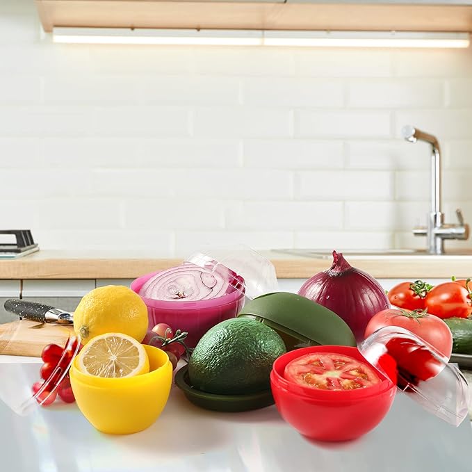 Tomato Storage Containers, Reusable Tomato Keeper for Refrigerator, Individual Lime Saver Holder Organizer for Fridge to Keep Tomato Fresh