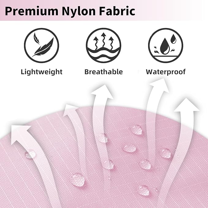 tianzong 2 Pack Plaid Travel Shoe Bag with Carry Handle & Mesh Pocket - Shoe Organizer for Sneakers, Heels, Sandals, Gym, Laundry (Pink)