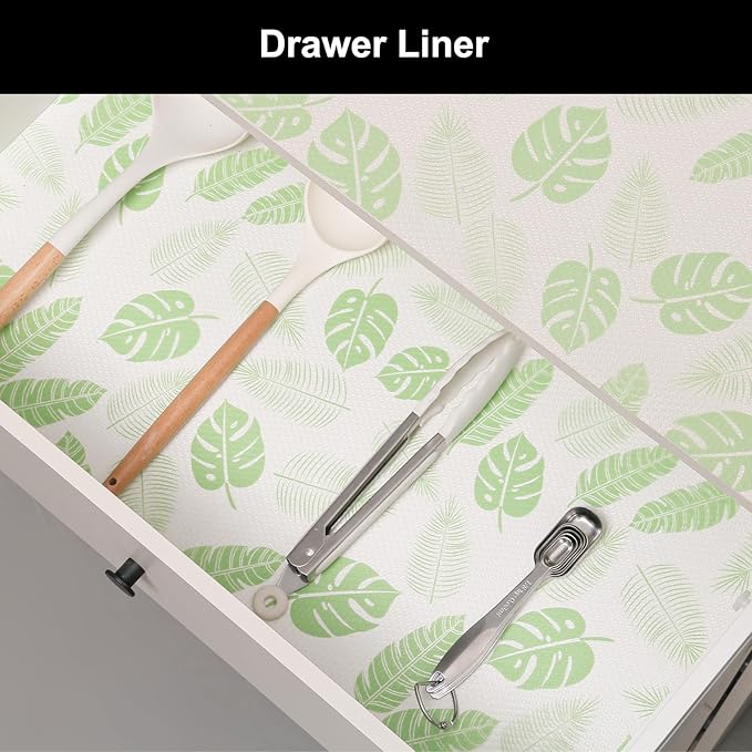 Cooyes Shelf Liner – Premium Non-Adhesive Cabinet & Drawer Liner for Kitchen – Waterproof Shelf Paper with Modern Pattern – Durable EVA Cabinet Mat – Easy to Cut (11.8" W x 236" L)