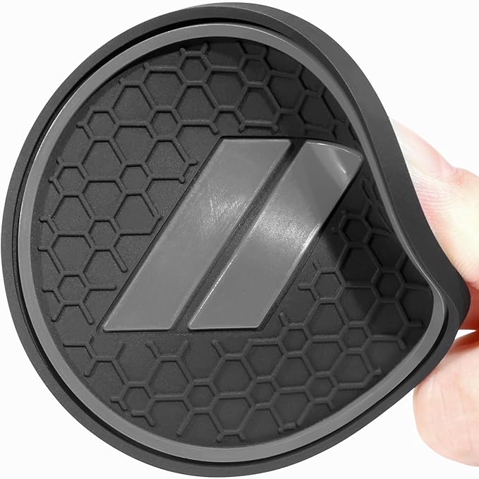 Cup Holder Inserts for Dodge Durango Accessories 2021 2022 2023 2024 2025 2026 Center Console Mat Custom Fit Silicone Cup Liners Pads Interior Decoration (5pcs/Set, Gray)