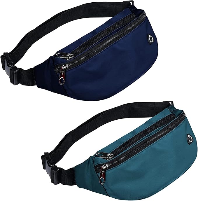 Fanny Packs for Men and Women, Waterproof Sports Waist Pack Bag for Travel Hiking Running Hands-free