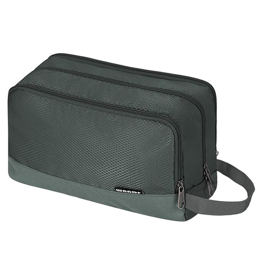 Toiletry Bag for Men Hanging Dopp Kit Water Resistant Shaving Bag Small Toiletry Bag for Traveling (Pure Gray)