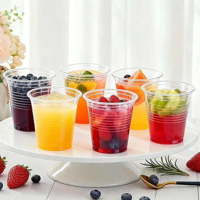 Lamosi 1500 Pack 3 oz Clear Plastic Cups, Disposable Bathroom Mouthwash Cups, Small Plastic Drinking Cup for Ice Tea, Party,Tasting, Travel and Event