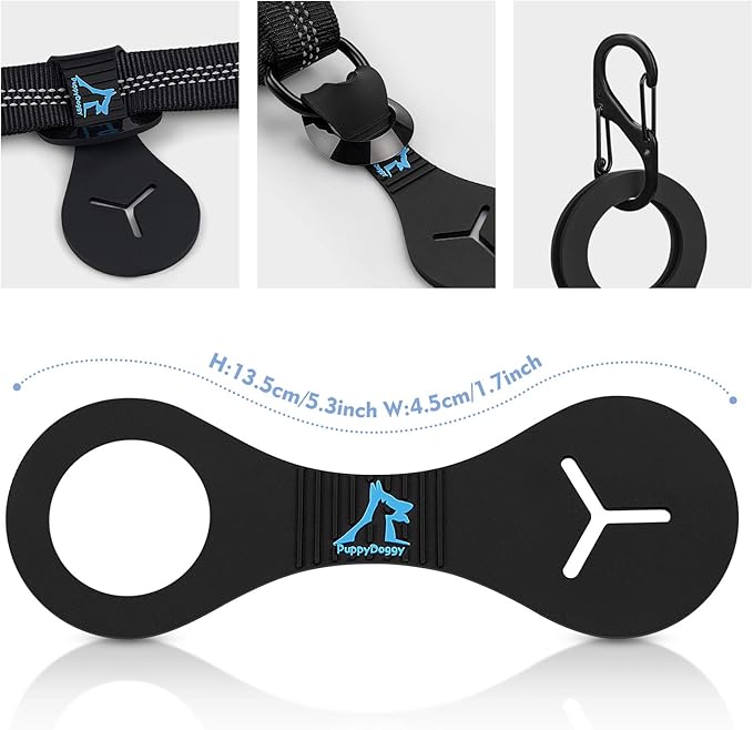 PuppyDoggy Dog Poop Bag Holder for Leash Waste Bag Carrier Dog Poop Bag Dispenser for Walking Running Bicycle Accessory 4 pieces (Pink)