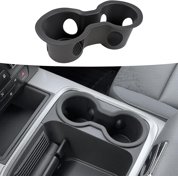 Bucket Seat Cup Holder for 2013-2018 Dodge RAM 1500 2500 3500 & 2019-2024 Classic Models Center Console Cup Holder Insert Cupholder Organizer Coaster Liner Accessories(Bucket Seat Only)