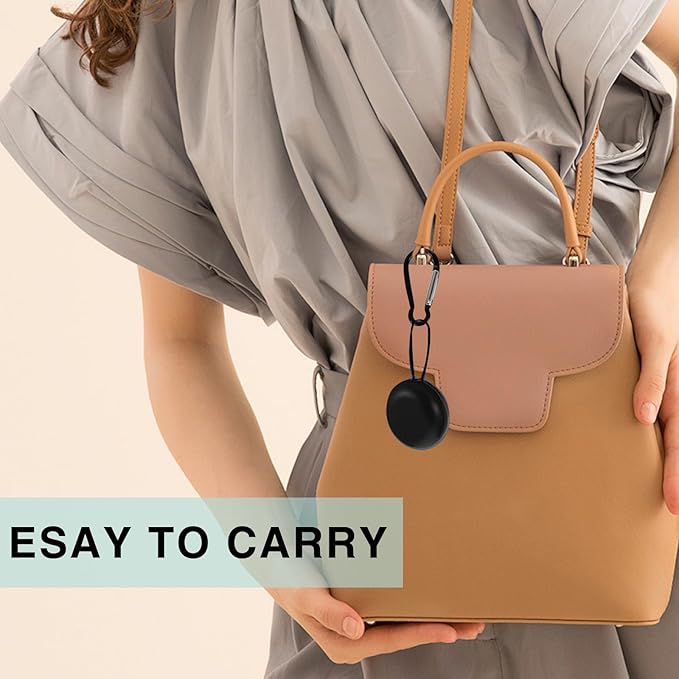 4PCS Mini Earplug Storage Case with Keychain Clip, Blue and Black