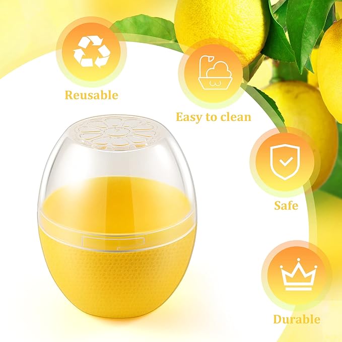 Vegetable and Fruit Storage Containers for Fridge, 3 Pieces BPA Free Reusable Food Saver - Tomato, Lemon, Onion Keeper Holder - Refrigerator Vegetable Crisper for Keeping Food Fresh Longer