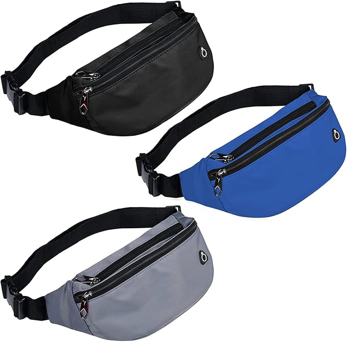 Fanny Packs for Men and Women, Waterproof Sports Waist Pack Bag for Travel Hiking Running Hands-free