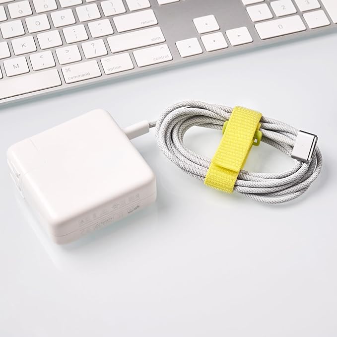 Wrap-It Storage Cinch Straps - 8" (6-Pack) Limelight - Cord Keeper Wraps for Appliances and Home Office Cable Management