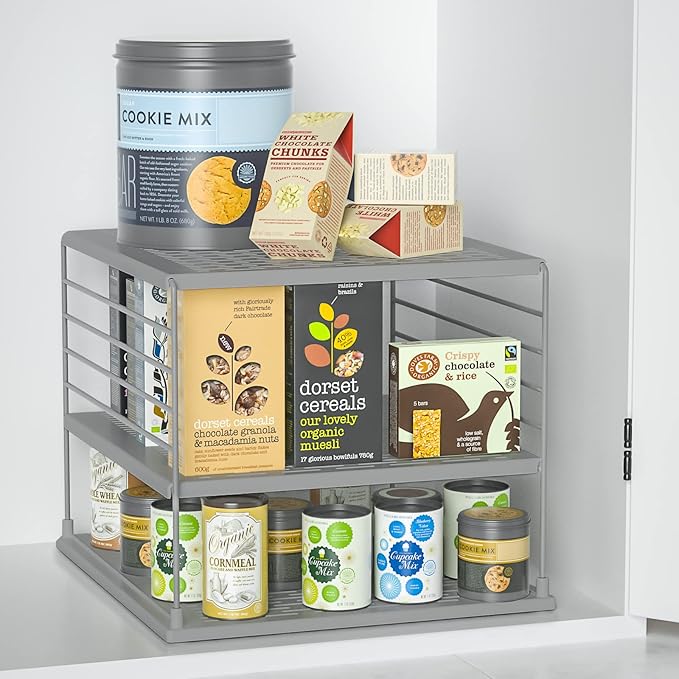 WANCHIY Upgraded Pantry Organizers and Storage - Divided Compartment Holder for Foil and Plastic Wrap Organizer - Kitchen Organizers and Storage for Aluminum Foil, Wraps, Box - Organization and Storage