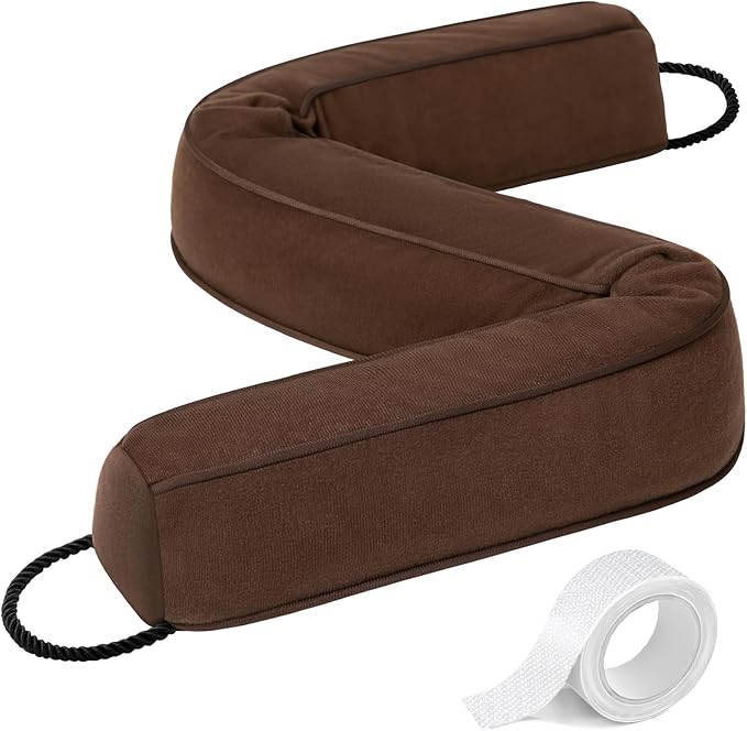 Comfyanno 36” Weighted Under Door Draft Stopper, Fits Front, Bedroom, Interior Door, Easy to Install, Block Cold Air Draft from Bottom Door, 2.2lb, Fits Door Gap up to 3”, Brown