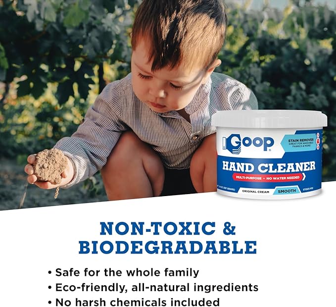 GOOP Original Multi-Purpose Waterless Hand Cleaner and Stain Remover - 14 oz Can (Pack of 2)
