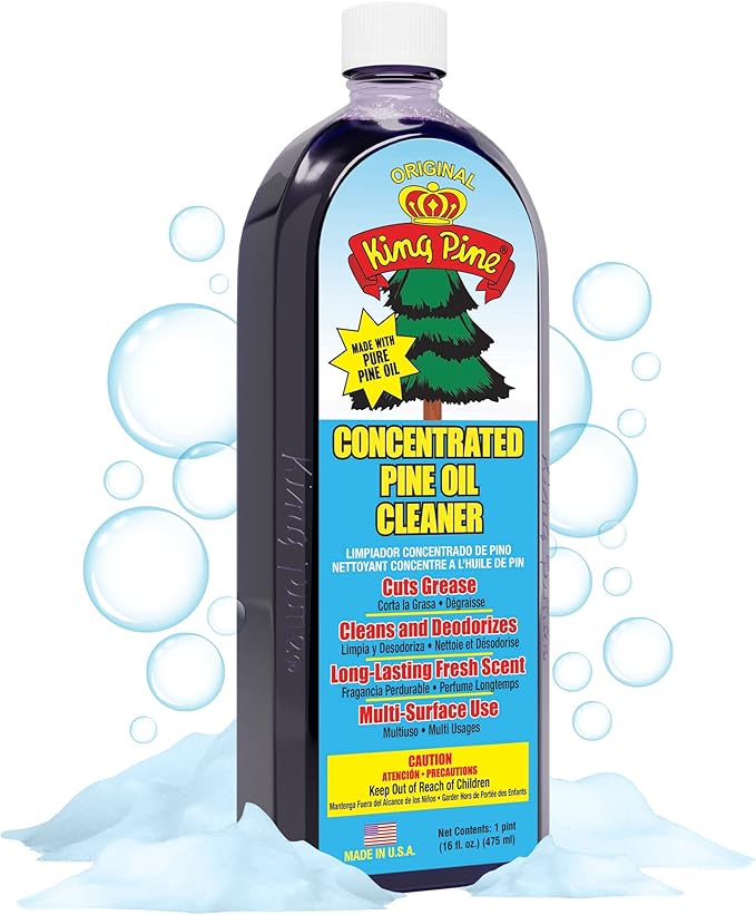 King Pine Concentrated Pine Oil, Multi-Surface Cleaner, Industrial Strength, Original Black (8 Fl Oz)