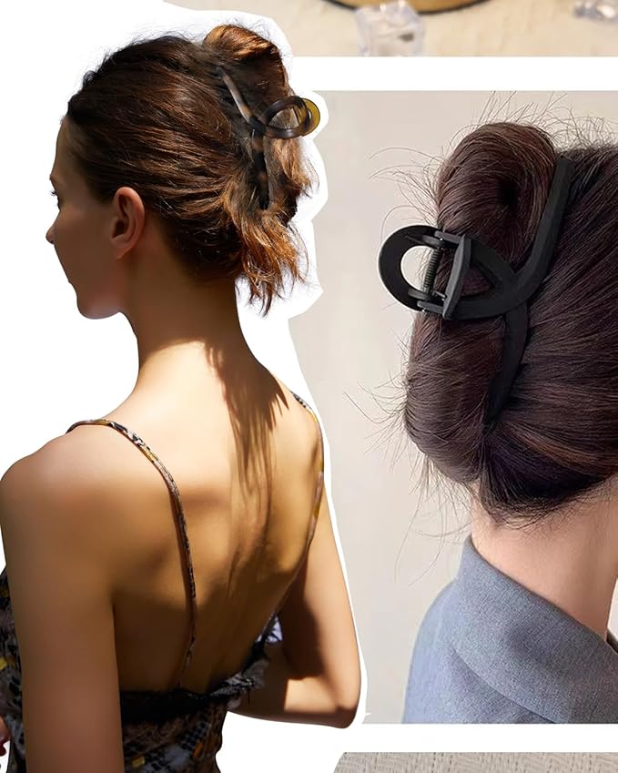 5 Inch Hair Claw Clips Extra Large No Slip Big Matte XL Clip for Thick Curly Long Hair Women, 4 Pack