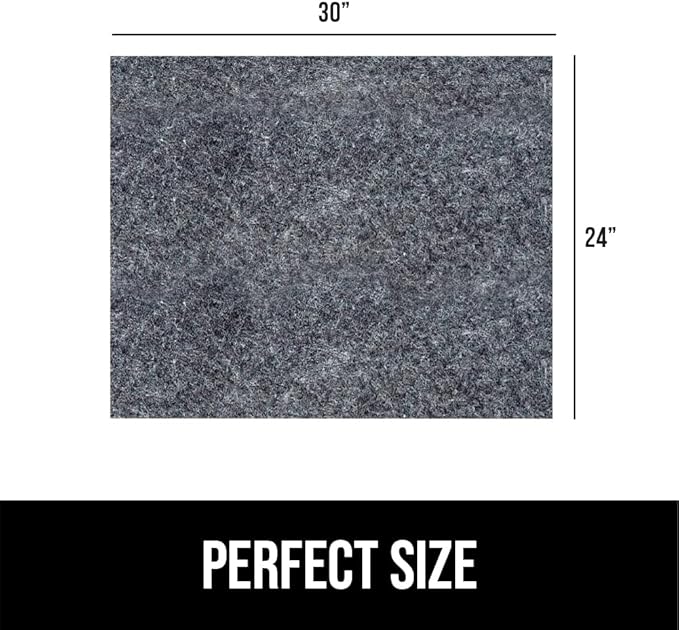 GORILLA GRIP LeakGuard Non-Adhesive Under Sink Mat for Kitchen Cabinet, Waterproof Quick Dry Shelf Liner, Durable Absorbent Felt Mats for Bathroom Sinks, Cabinets, Dresser, Easy to Trim 24x30 Charcoal