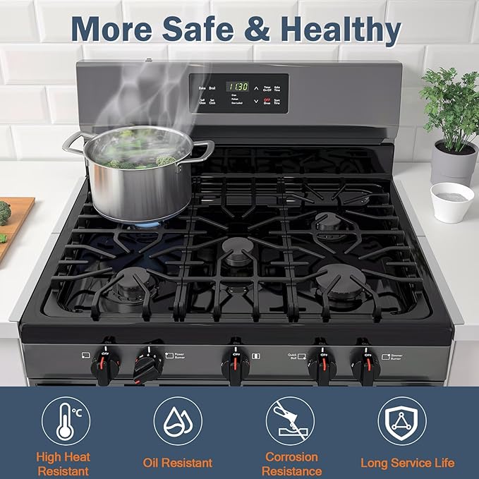 Stove Gap Covers Stainless Steel, 2Pack Retractable Stove Gap Filler (13.8"–27.5" Length, 0.79" Width), Heat-Resistant Guard & Range Trim Kit Between Stove Top & Counter-Silver