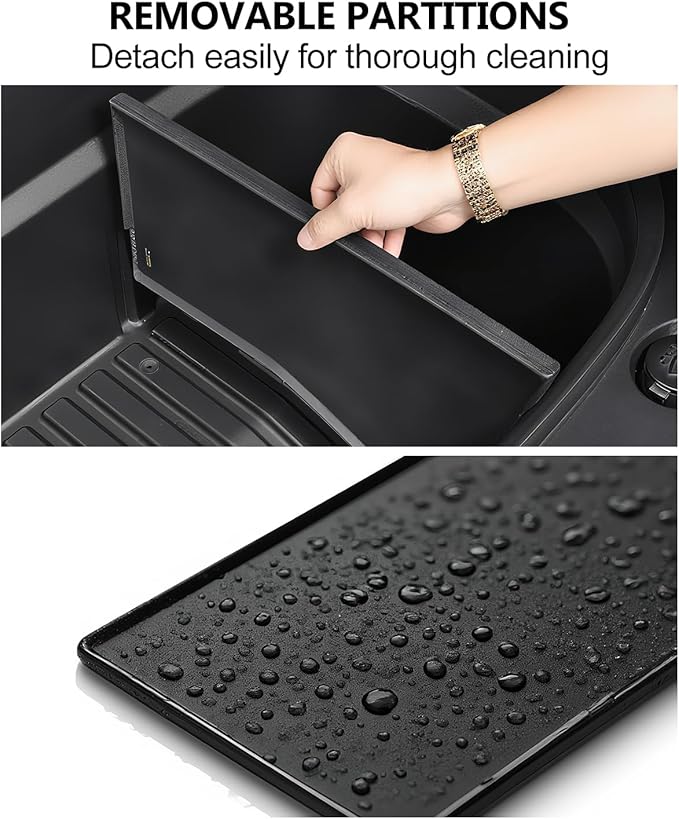 cybtkcar 2PCS Front Trunk Partition for Tesla Model Y Juniper 2025 2026 Frunk Partition Tpe Front Trunk Organizer Dividers Model Y Accessories for Supermarket Daily Travel Goods Storage Separation